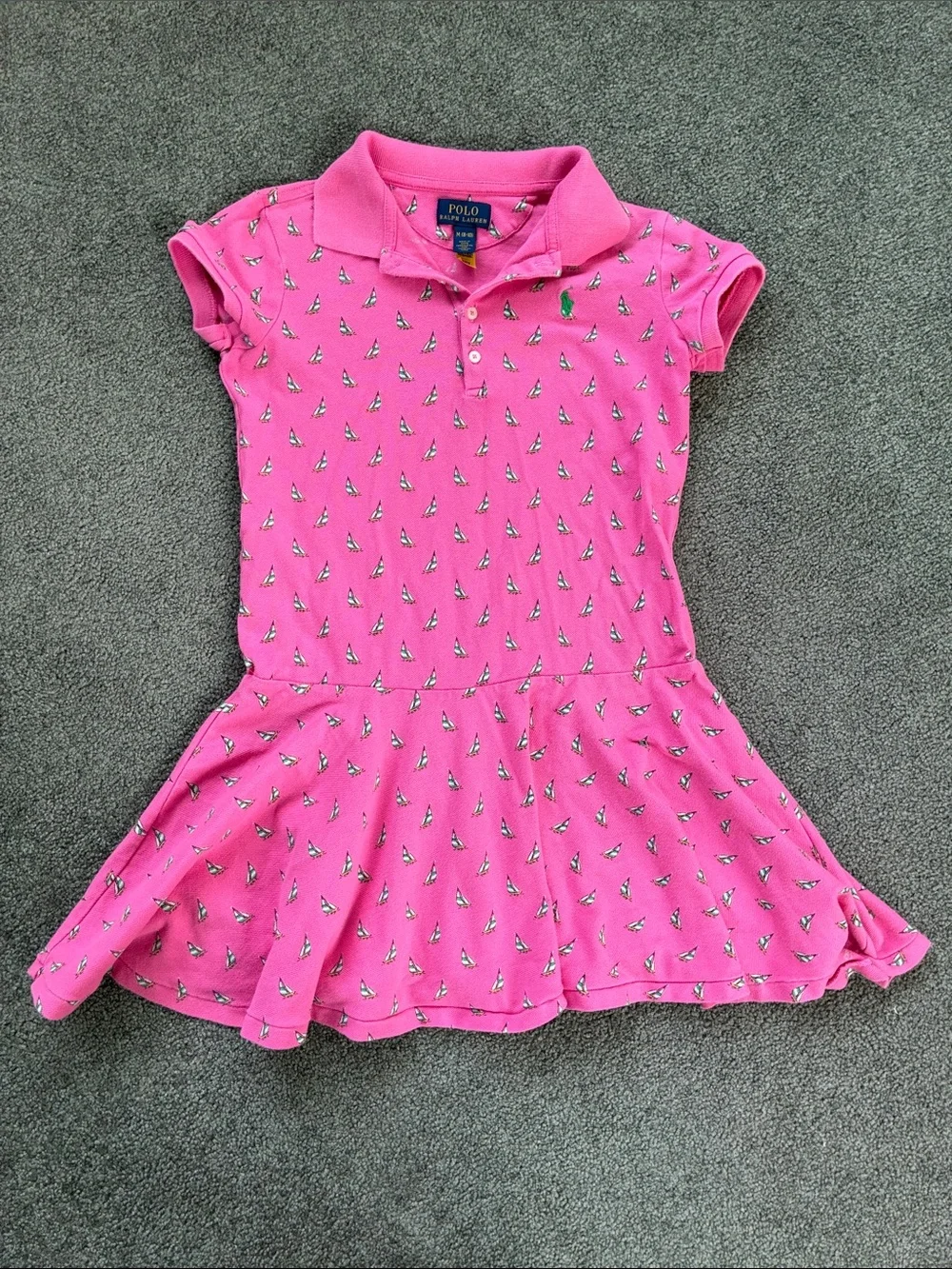 Polo Ralph Lauren Sailboat-Print Stretch Mesh Polo Dress M 8/10